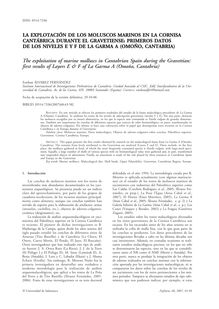 La explotación de los moluscos marinos en la Cornisa Cantábrica durante el Gravetiense: primeros datos de los niveles E y F de La Garma A (Omoño, Cantabria)