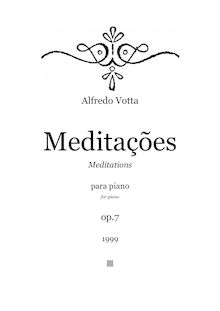 Partition complète, Meditações, Op.7, Meditations, Votta, Alfredo