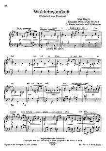 Partition complète, Simple chansons, Op.76, Schlichte Weisen, Op.76