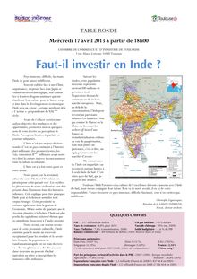 Faut-il investir en Inde ? (2013)