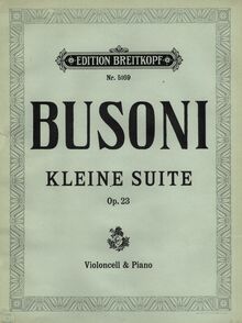 Partition couverture couleur, Kleine , D minor, Busoni, Ferruccio