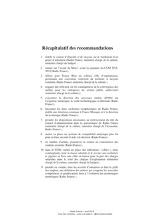 Recommandations de la Cour des Comptes sur Radio France