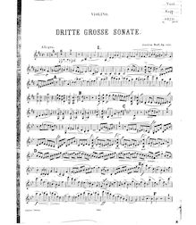 Partition de violon, violon Sonata No. 3, Op. 128, Dritte grosse Sonate für Pianoforte und Violine