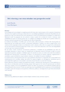 Del e-learning y sus otras miradas: una perspectiva social (On e-learning and other points of view: a social perspective)