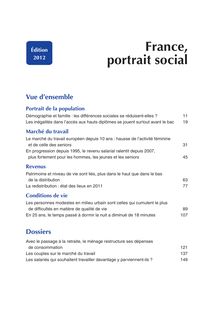Sommaire - France, portrait social - Insee Références - Édition 2012
