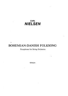 Partition altos, Bohemian-Danish Folksong, Nielsen, Carl