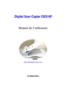 Notice Scanner Avision  DS310F