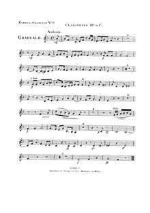 Partition clarinette 2, Non en multitudine, Graduale, Eybler, Joseph