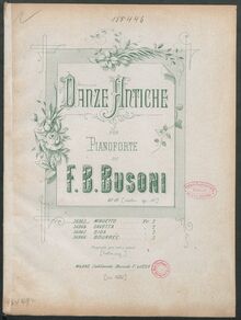 Partition No.1 - Minuetto, Danze antiche, Op.11, Busoni, Ferruccio