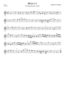 Partition ténor viole de gambe, octave aigu clef, Motets, Crüger, Johann par Johann Crüger