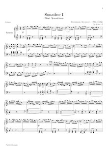Partition , Rondo: Allegro, 3 sonatines, Op. 20, Kuhlau, Friedrich
