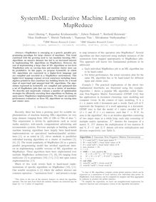 SystemML: Declarative Machine Learning on MapReduce