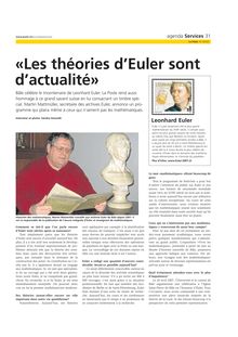 «Les théories d Euler sont d actualité»