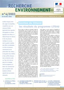 Gestion du littoral : les résultats du programme LITEAU.