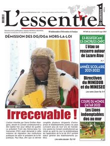 L’Essentiel du Cameroun n°360 - du mercredi 08 septembre 2021