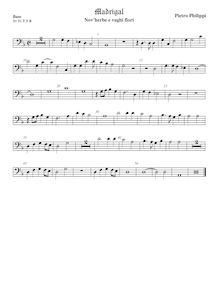 Partition viole de basse, madrigaux pour 5 voix, Philips, Peter par Peter Philips