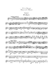 Partition violons I, Mass, Große Messe ; Great Mass ; Mass No.17