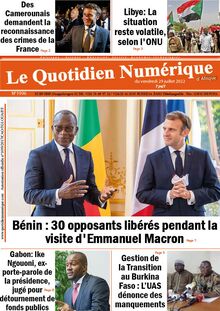 Le Quotidien Numérique d’Afrique n°1996 - du vendredi 29 juillet 2022