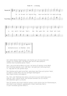 Partition Ps.92-2: Es ist fürwahr ein köstlich Ding, SWV 190, Becker Psalter, Op.5