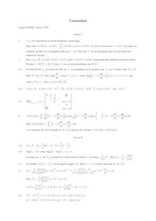 Correction : Algèbre linéaire, Polynômes de Legendre