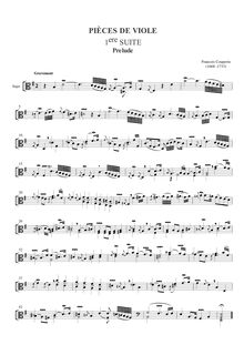 Partition gambe , partie, Première et Deuxième , E minor, A major
