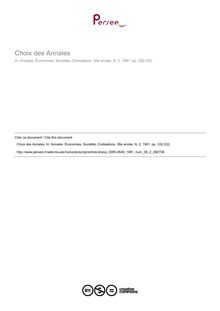 Choix des Annales  ; n°2 ; vol.36, pg 332-332