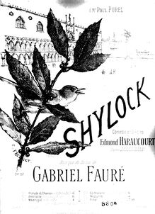 Partition , Epithalame, Shylock, Op.57, Fauré, Gabriel