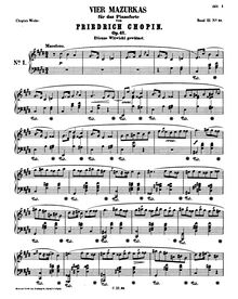 Vier Mazurkas par Frédéric Chopin