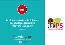 Sondage OpinionWay commandé par le PS pour les régionales 2021 en Nouvelle-Aquitaine