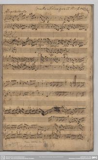 Partition complète, violon Concerto en E-flat major, E♭ major, Graun, Johann Gottlieb