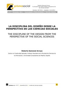 13. LA DISCIPLINA DEL DISEÑO DESDE LA PERSPECTIVA DE LAS CIENCIAS SOCIALES (THE DISCIPLINE OF THE DESIGN FROM THE PERSPECTIVE OF THE SOCIAL SCIENCES)