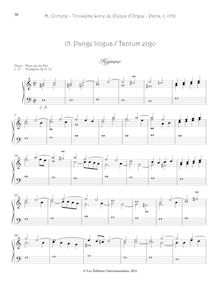 Partition , Pange lingua / Tantum ergo, Hymne - Fuga-Trio, Troisième Livre de Pièces d’Orgue