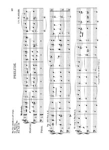 Partition complète, Prelude, F major, Flagler, Isaac Van Vleck