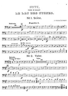 Partition basson 1, Swan Lake, Лебединое озеро, Tchaikovsky, Pyotr