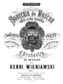 Partition de piano, Souvenir de Moscou, Wieniawski, Henri par Henri Wieniawski