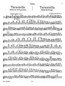Partition No.11 partition de violon, 24 Caprices pour violon et Piano