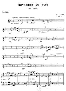 Partition Orchestral parties, Harmonies du soir, Op.31, Ysaÿe, Eugène