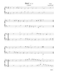 Partition Duet No.16 Galliard VdGS No. 467 - partition complète, duos pour violes de gambe