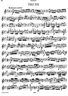 Partition de violon, Piano Trio, Hob.XV:1, G Minor, Haydn, Joseph