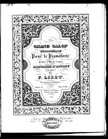 Partition complète (S.219), Grand galop chromatique, E♭ major (simplified version in E major) par Franz Liszt