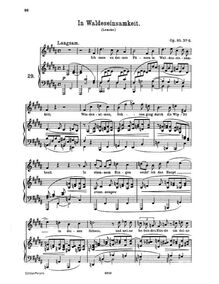 Partition , en Waldeseinsamkeit, 6 chansons, Brahms, Johannes