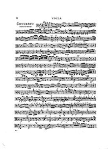 Partition altos, Concerto pour harpe ou Piano, E♭ major, Dussek, Jan Ladislav