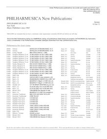 Philharmusica New Issues