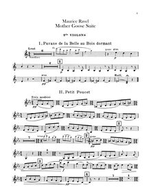 Partition violons II, Ma Mère l Oye (cinq pièces enfantines), Mother Goose