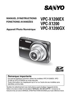 Notice Appareil Photo numériques Sanyo  VPC-X1200GX