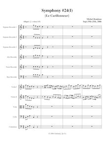 Partition , Le Carillonneur, Symphony No.24, C major, Rondeau, Michel