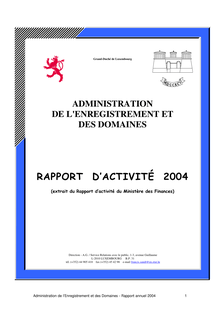 Rapport annuel AED 2004