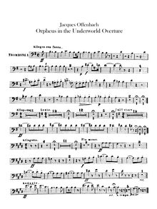 Partition Trombone 1, 2, 3, Tuba, Overture to Offenbach s opéra  Orphée aux Enfers 