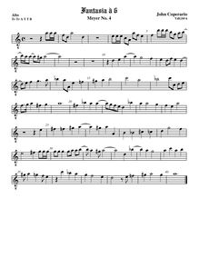 Partition ténor viole de gambe 1, octave aigu clef, Fantasia pour 6 violes de gambe, RC 78