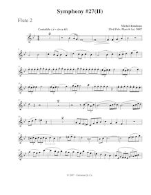Partition flûte 2, Symphony No.27, B-flat major, Rondeau, Michel par Michel Rondeau